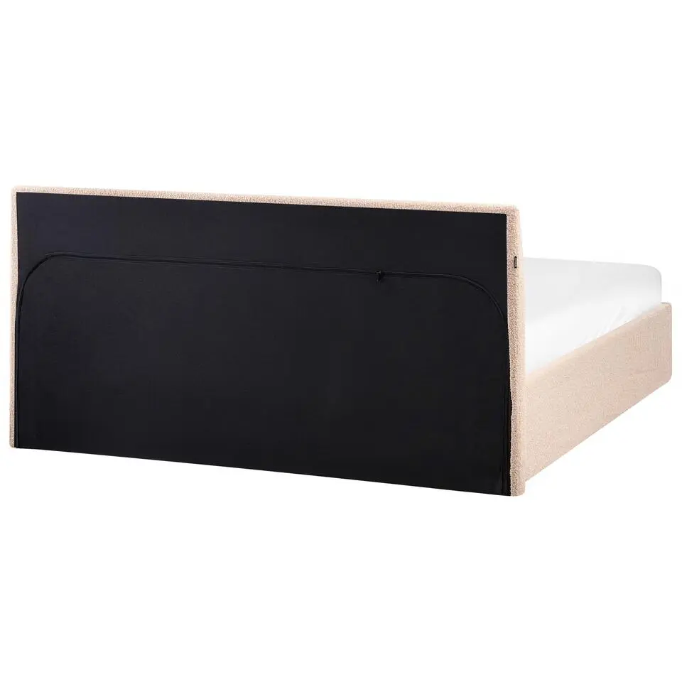 ORBEY - Bed met opbergruimte - Beige - 140 x 200 cm - Bouclé