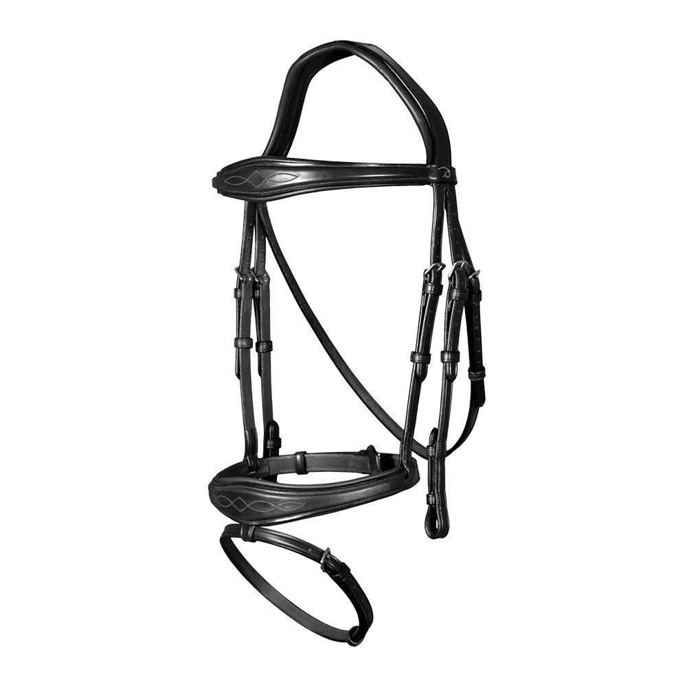 Dy'on NEW ENGLISH COLLECTION - Bridon muserolle combiné anatomique noir