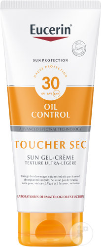 Eucerin Sun Oil Control Toucher Sec Gel-Crème Solaire Texture Ultra-Légère IP30 Tube 200ml