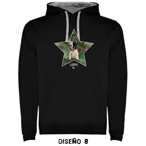 Moletom com capuz camuflado preto personalizável