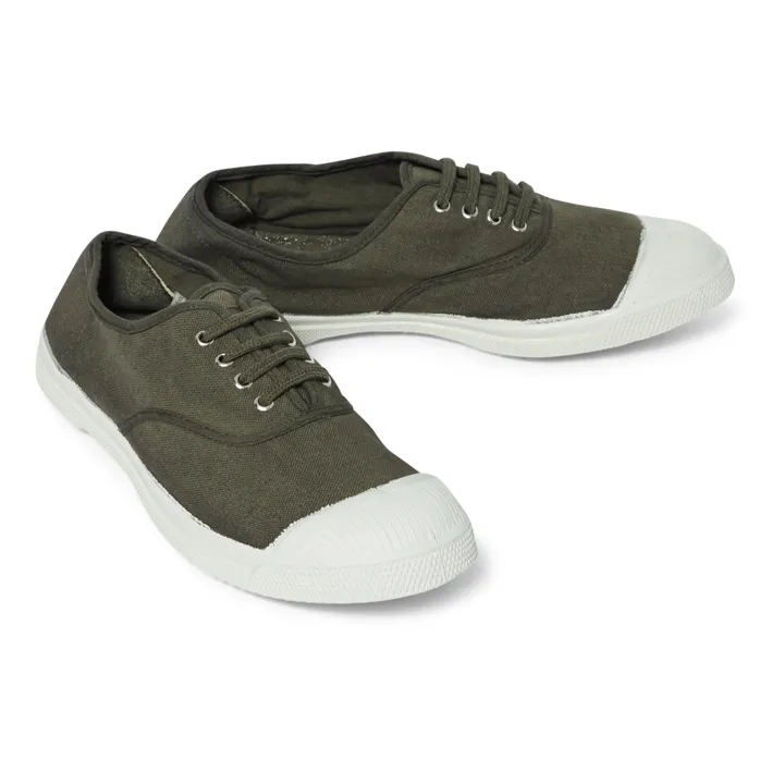 Bensimon Tennis Lacets Vegan - Collection Femme  | Vert kaki