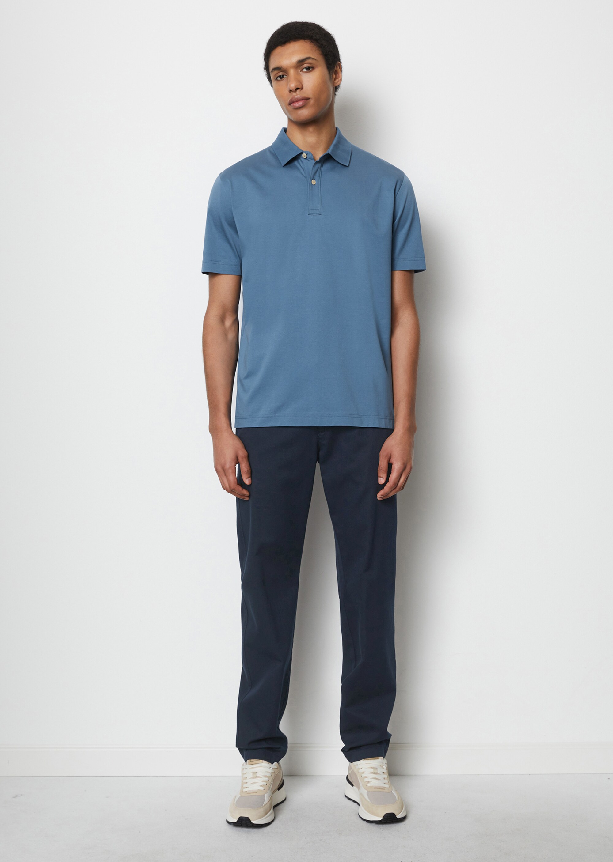 Poloshirt Jersey regular in besonders edler Web-Optik