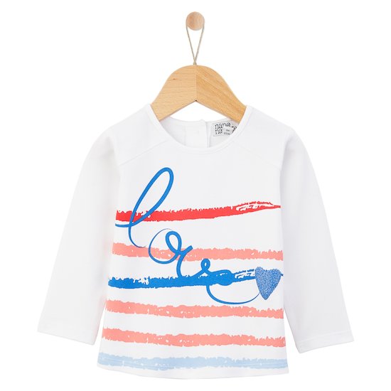 T-shirt Ml Santa Cruz   Blanc        de               Nano & nanette