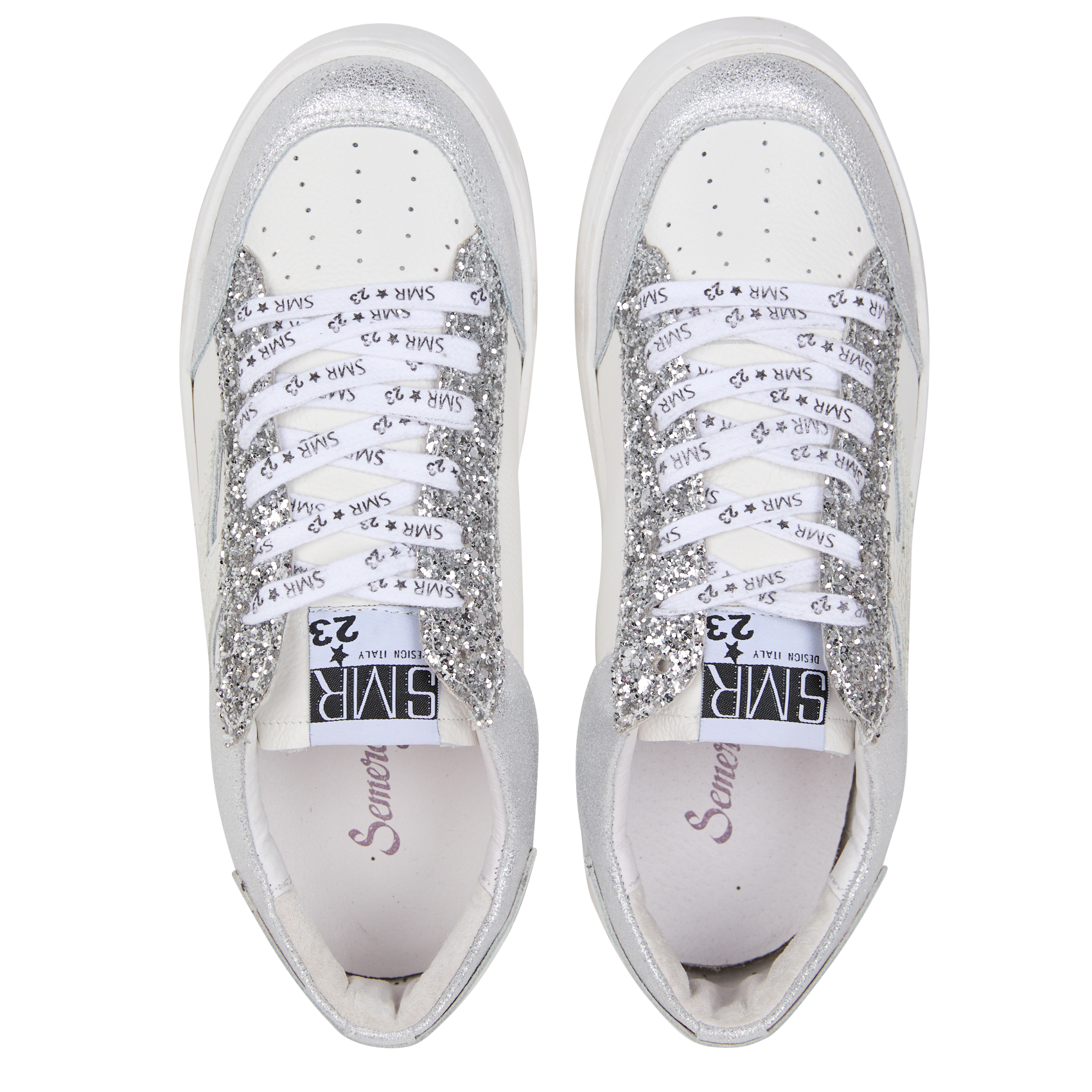 NOUBAR - Baskets basses en cuir à paillettes | Blanc