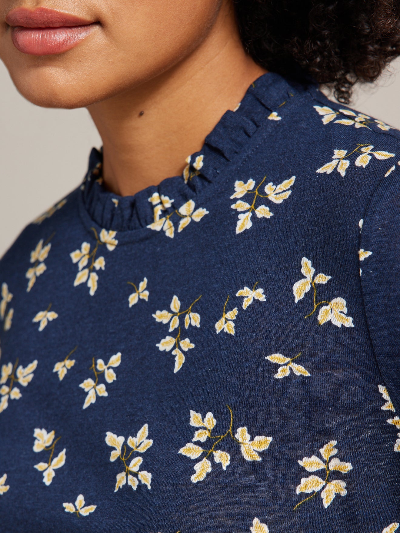 T-shirt imprimé femme lin et viscose