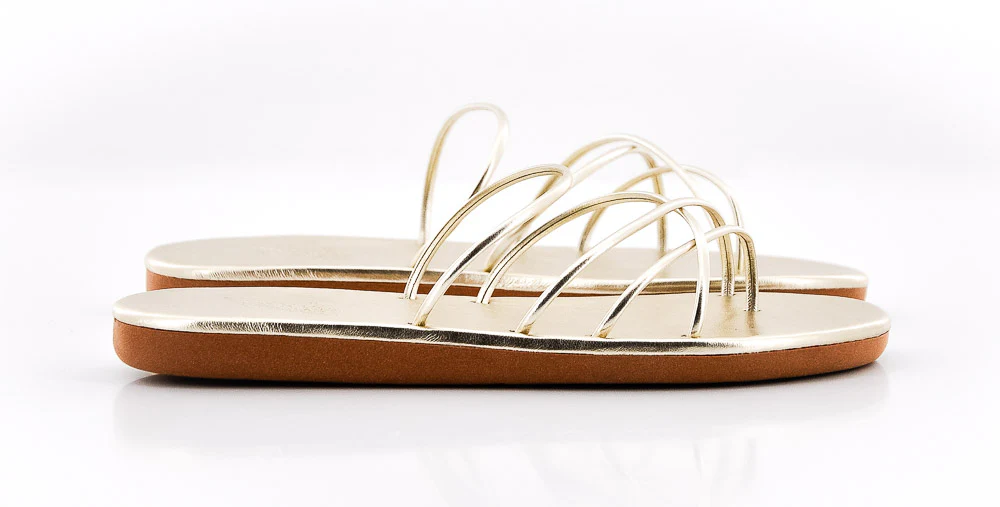 ANCIENT GREEK SANDAL - SAND PU PLATINUM