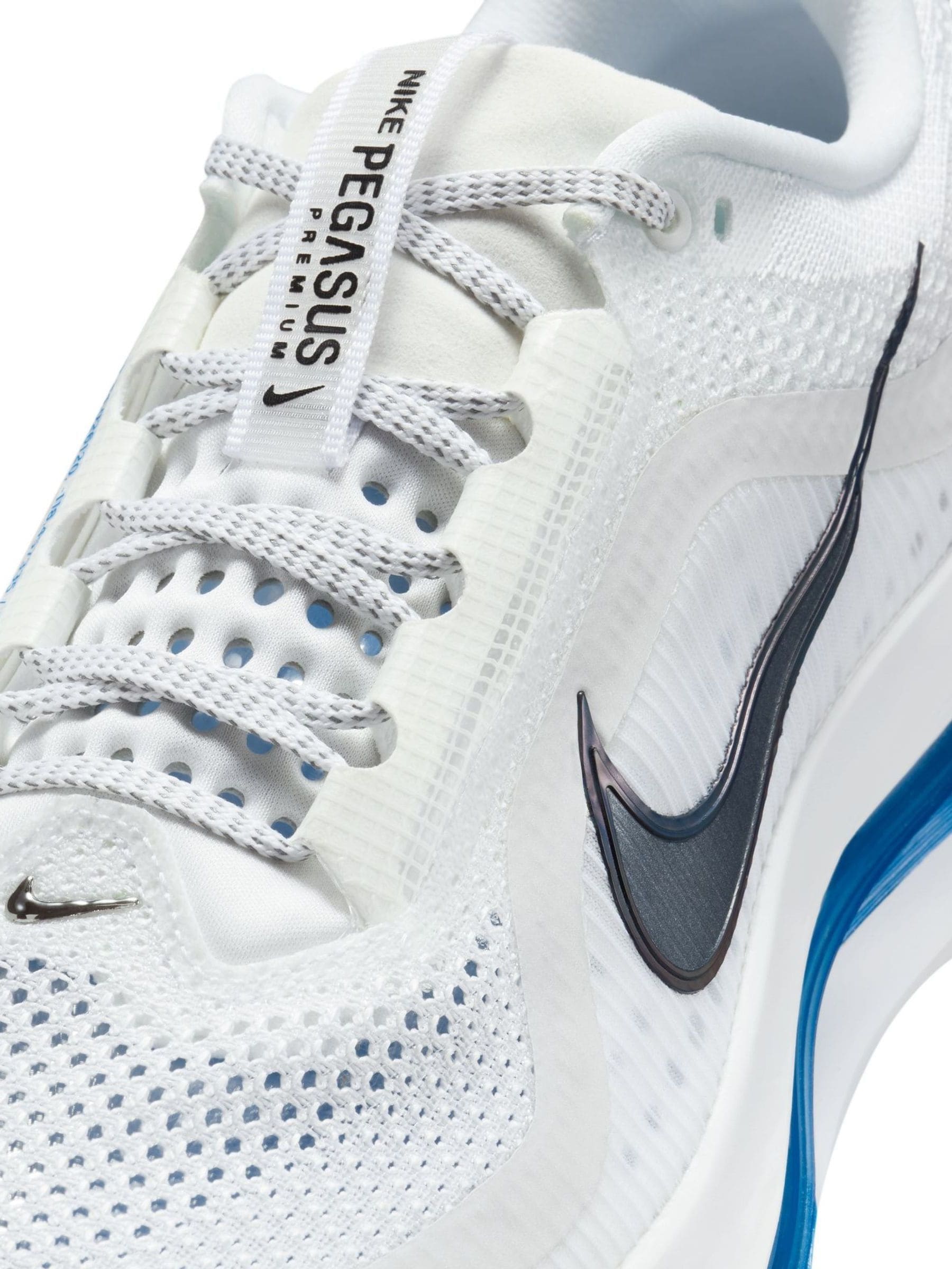 Wit/blauw - Nike Pegasus Premium hardloopschoenen