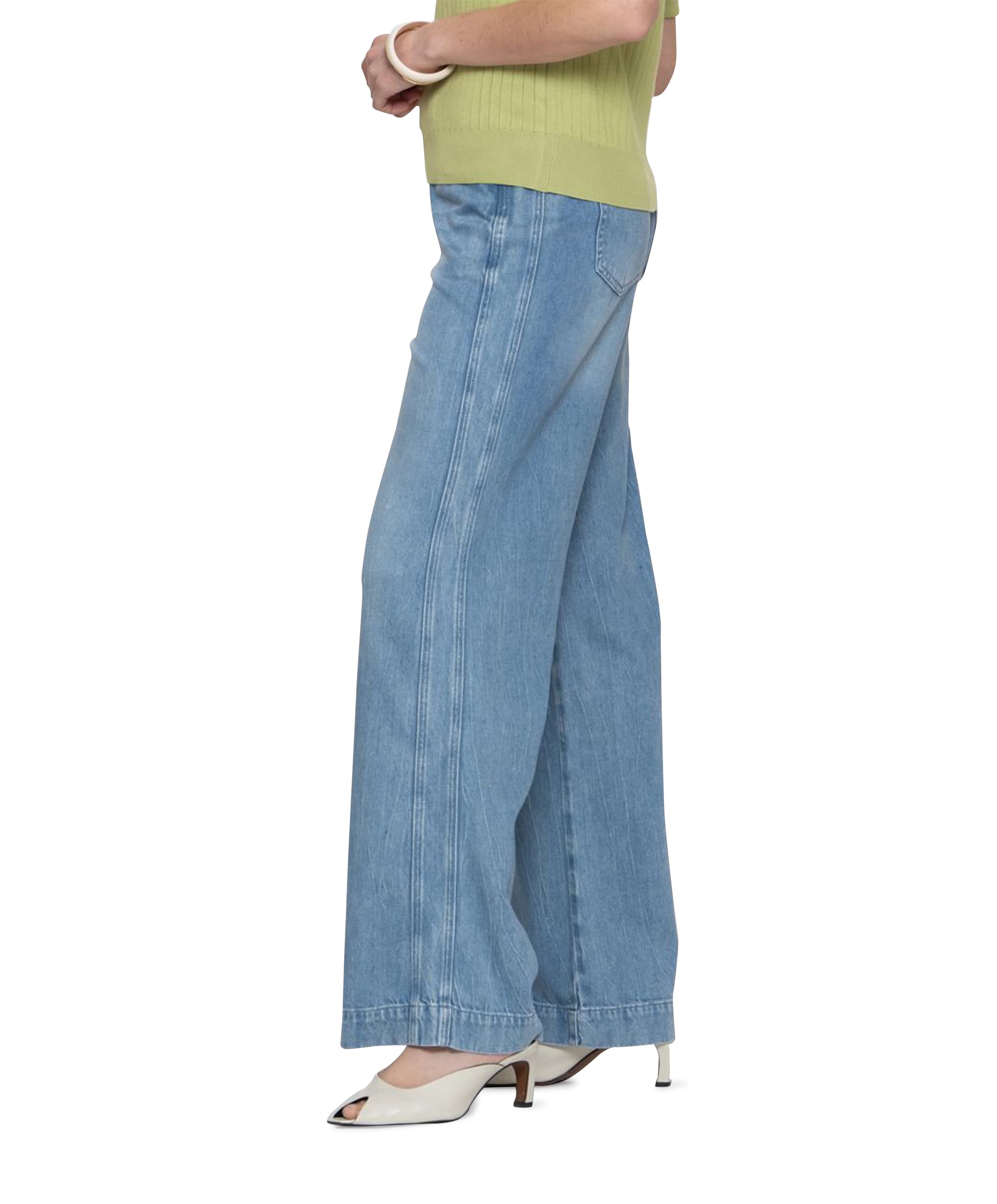 Geisha Wide soft wash dames jeans blauw