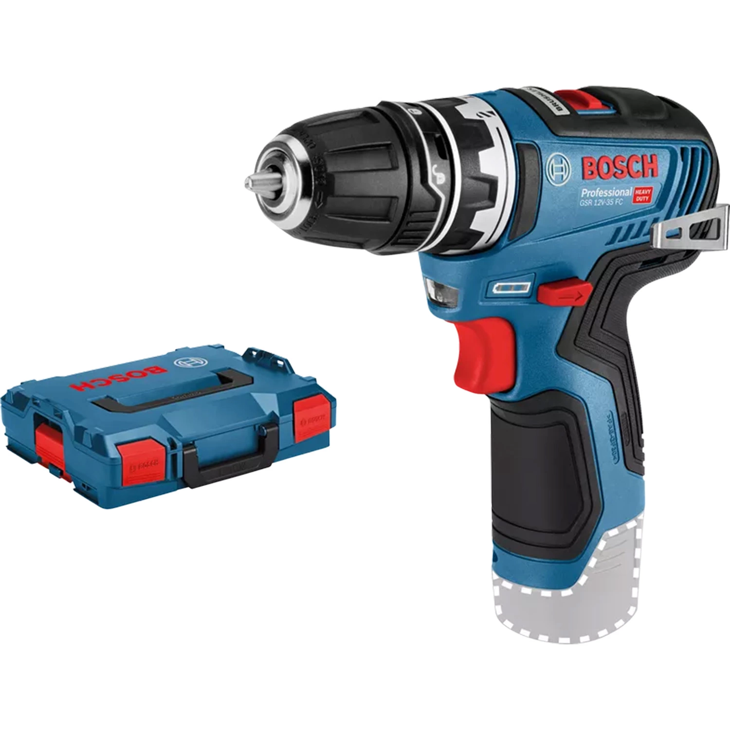 Bosch GSR 12 V-35 FC 12V Li-Ion accu boor-/schroefmachine body in L-Boxx - koolborstelloos