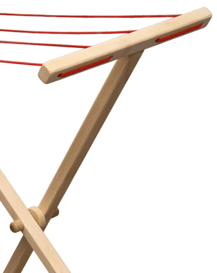 Wäscheständer aus Holz (H=57) braun