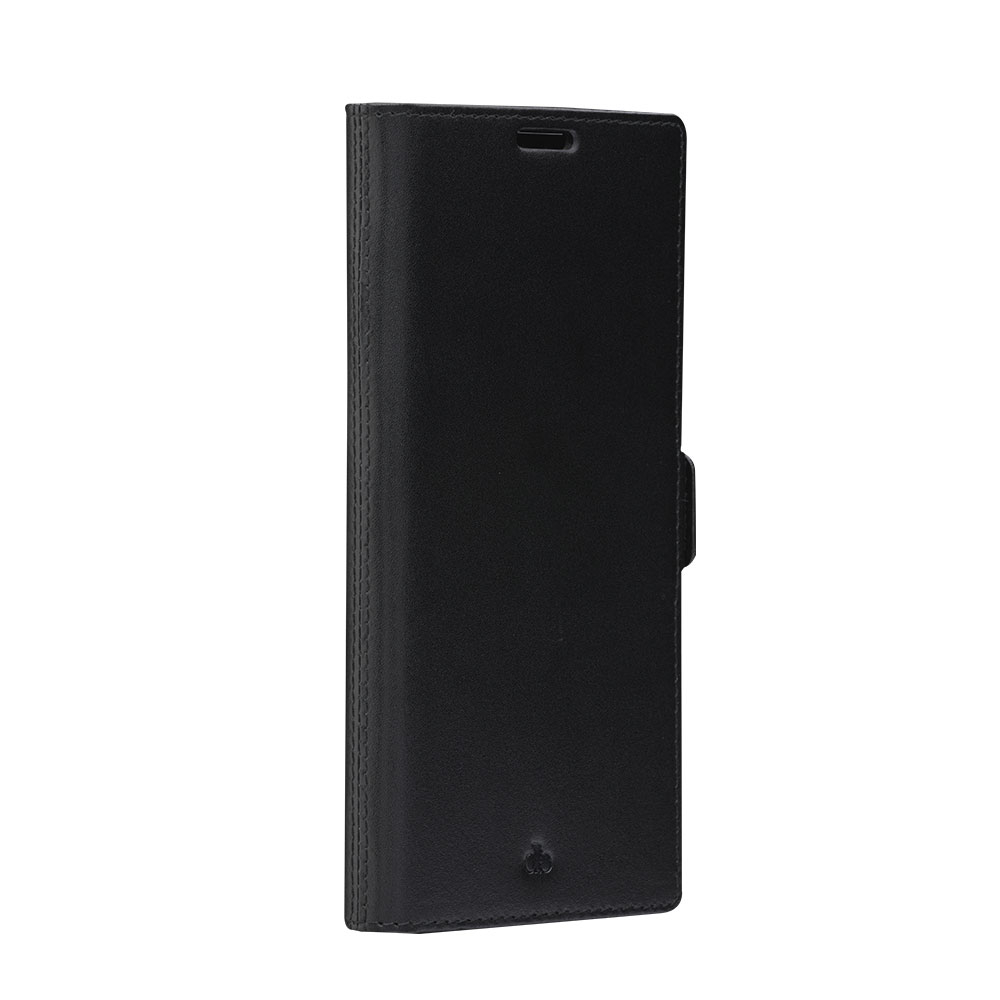 iPhone 12 / iPhone 12 Pro Echtleder Tasche mit RFID Schutz Copenhagen Slim (CS61GTBL1172) - Schwarz