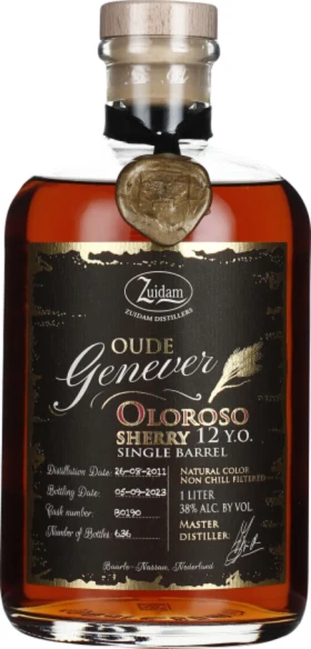 ZUIDAM OUDE GENEVER 12 JAAR OLOROSO SHERRY 1LTR