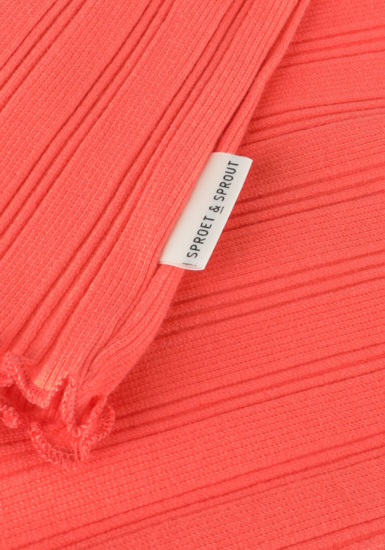 Sproet & Sprout koraal sproet & sprout top rib singlet top coral