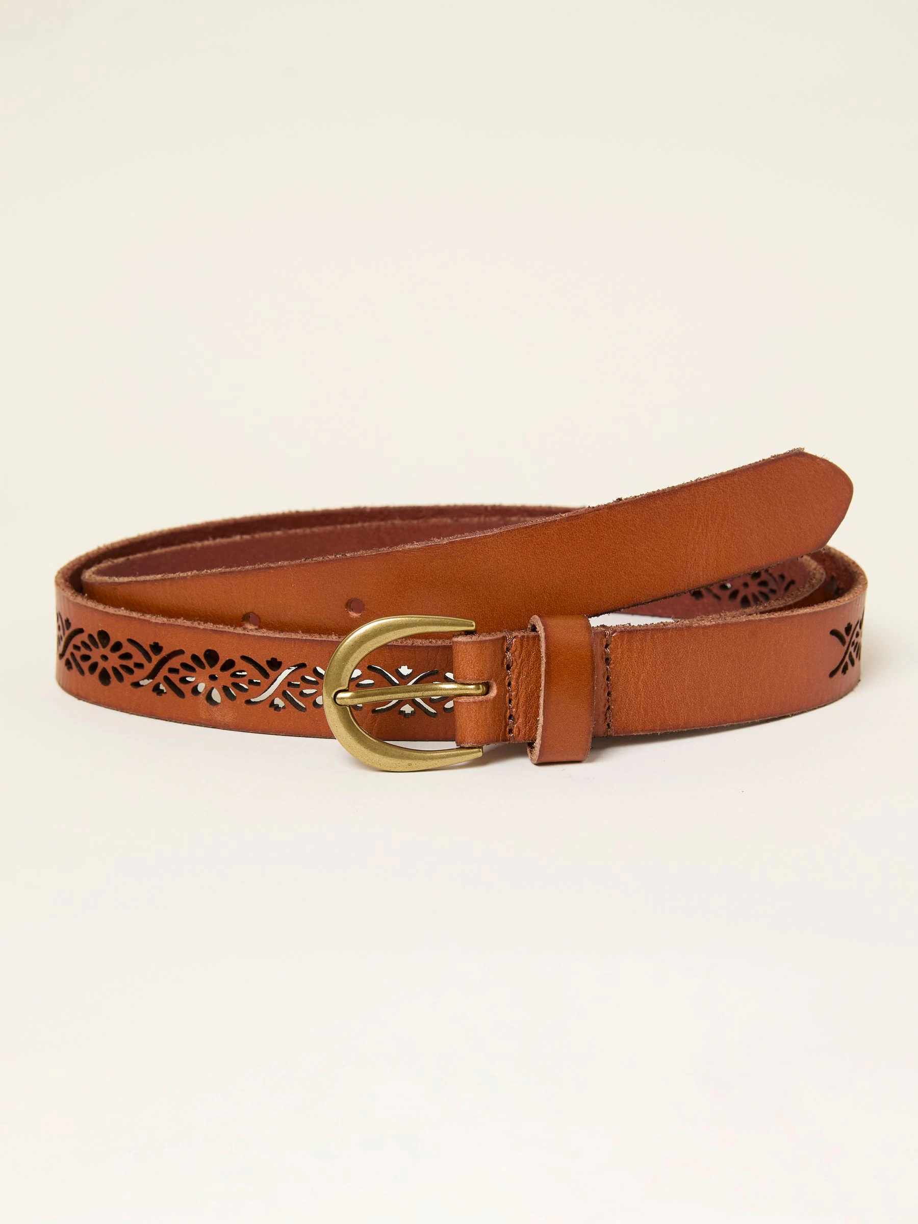 FatFace Cut Out Detail Leather Belt