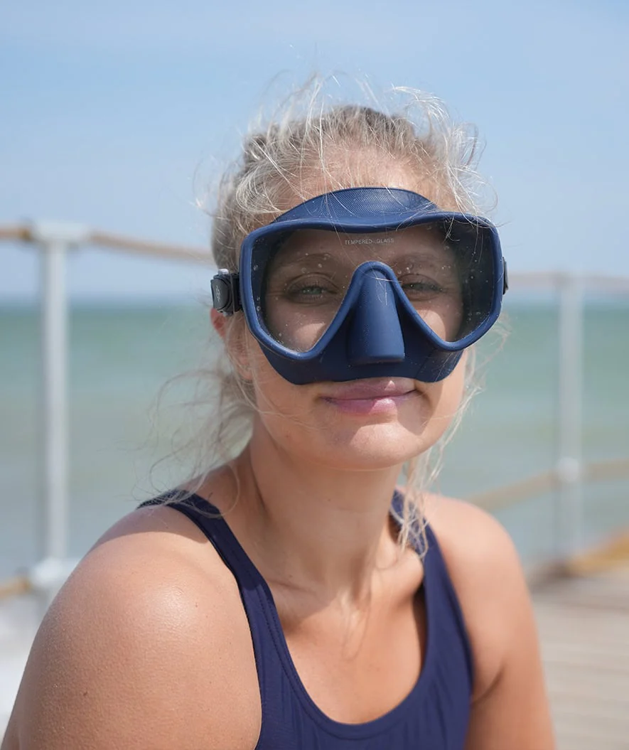 Watery Combo snorkelsæt til voksne (fra 15 år) - Coast - Mørkeblå