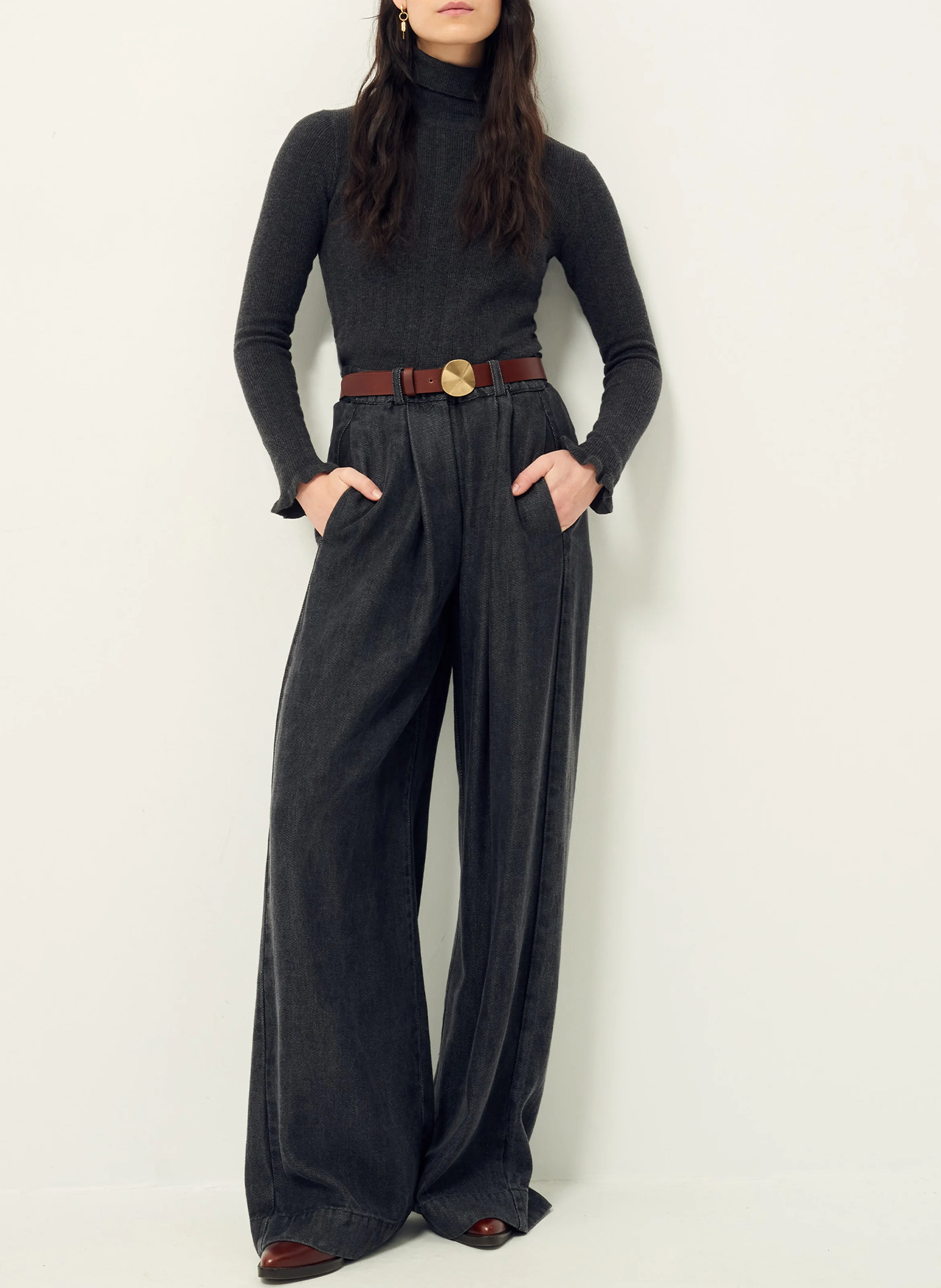 GIADA - Ceinture en cuir de vache | Marron