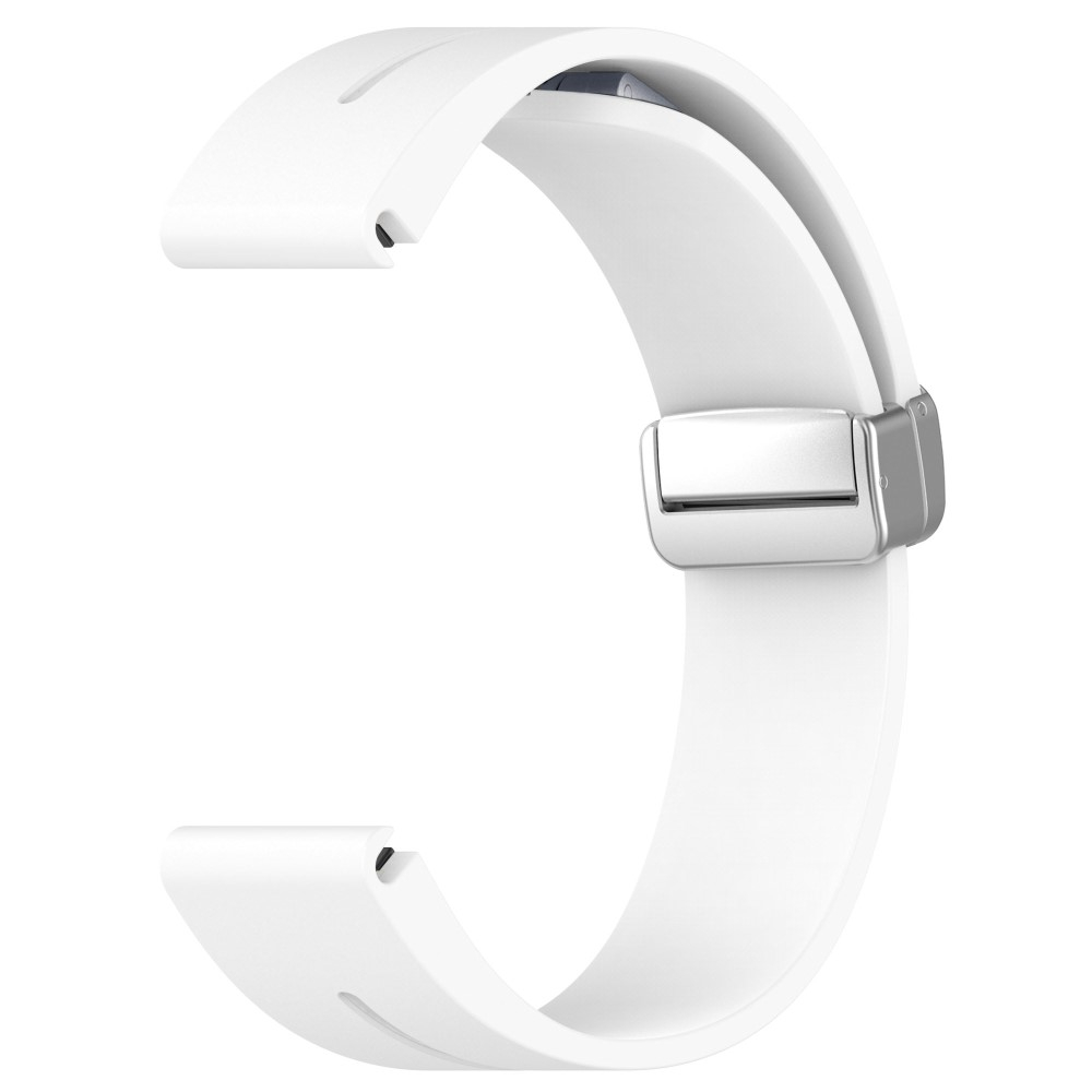 Samsung Galaxy Watch 3 (45mm) Silikon Armband mit Magnet-Verschluss (Gelenkumfang: 170-230mm) - Weiss