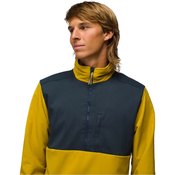 Sweat polaire PRANA GRIDLOCKED FLEECE 1/4 ZIP M GOLDEN LEAF