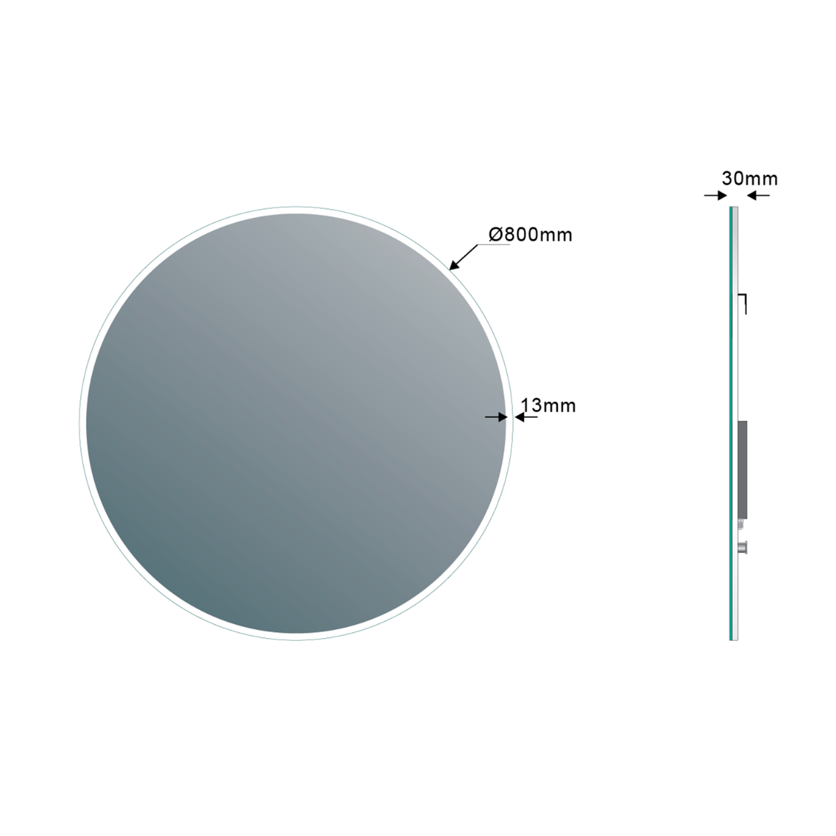 Sapho Viso ronde spiegel met verlichting 80cm