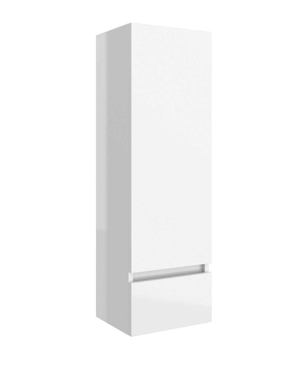 SCHADEMODEL: Muebles Adam hangende kolomkast hoogglans wit 30x94x24cm