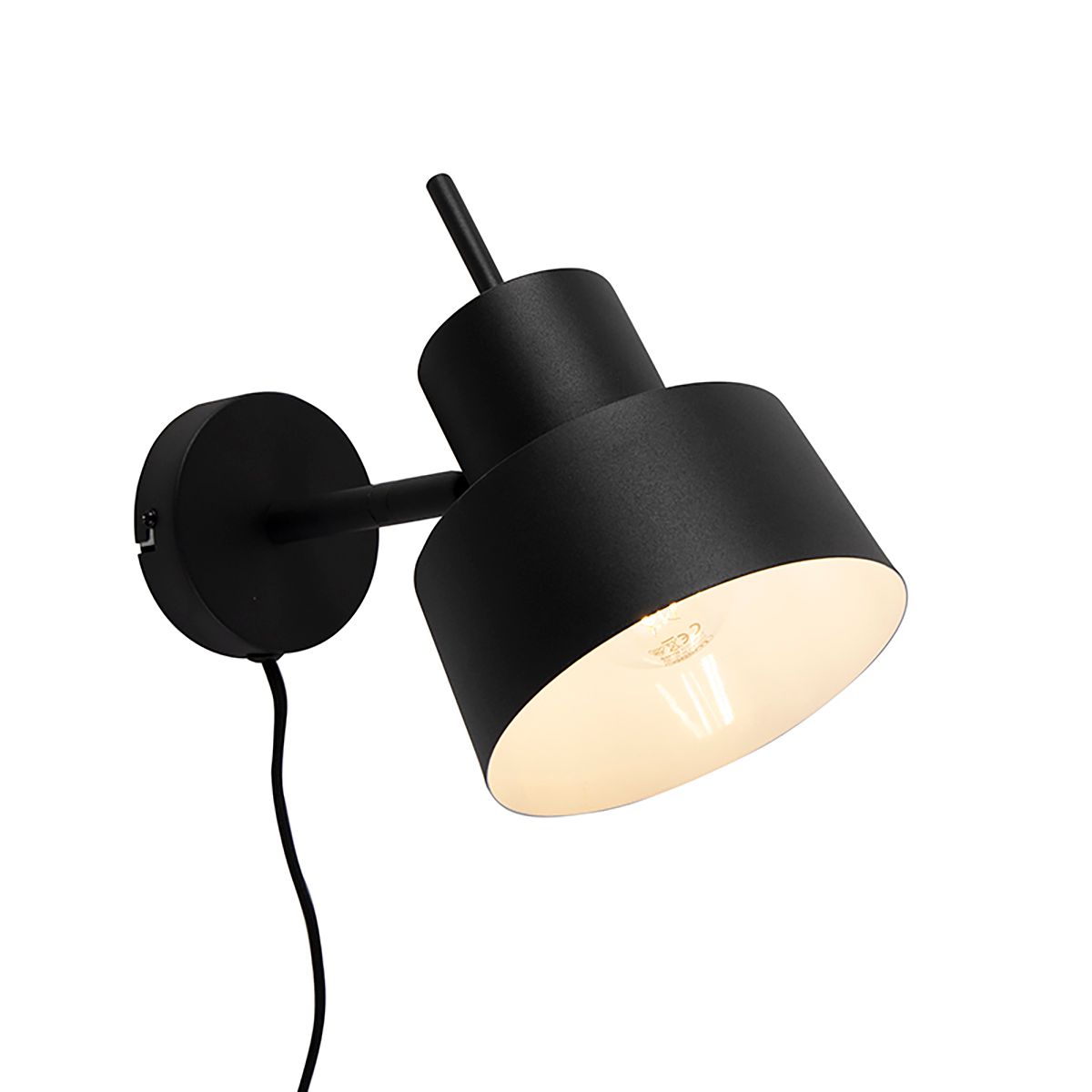 Smart wandlamp zwart incl. Wifi A60 - Chappie