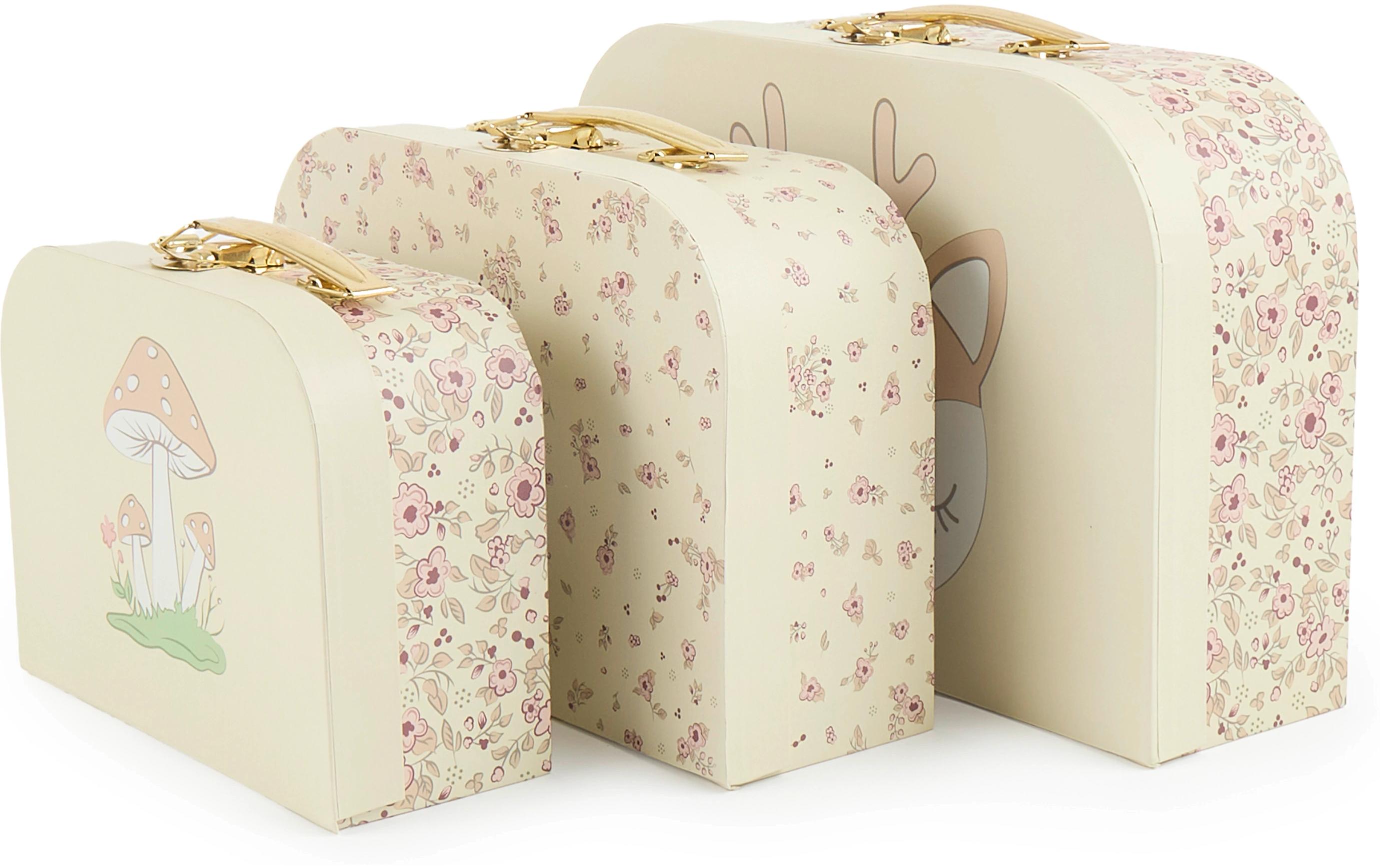 Spielzeugkoffer Ella vintage flowers 3er SetKofferset zum Aufbewahren von Spielzeugen