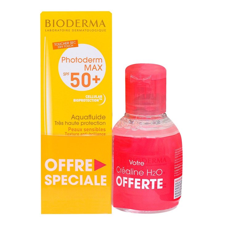 Photoderm MAX Aquafluide SPF50+ 40ml + Solution micellaire Créaline offerte