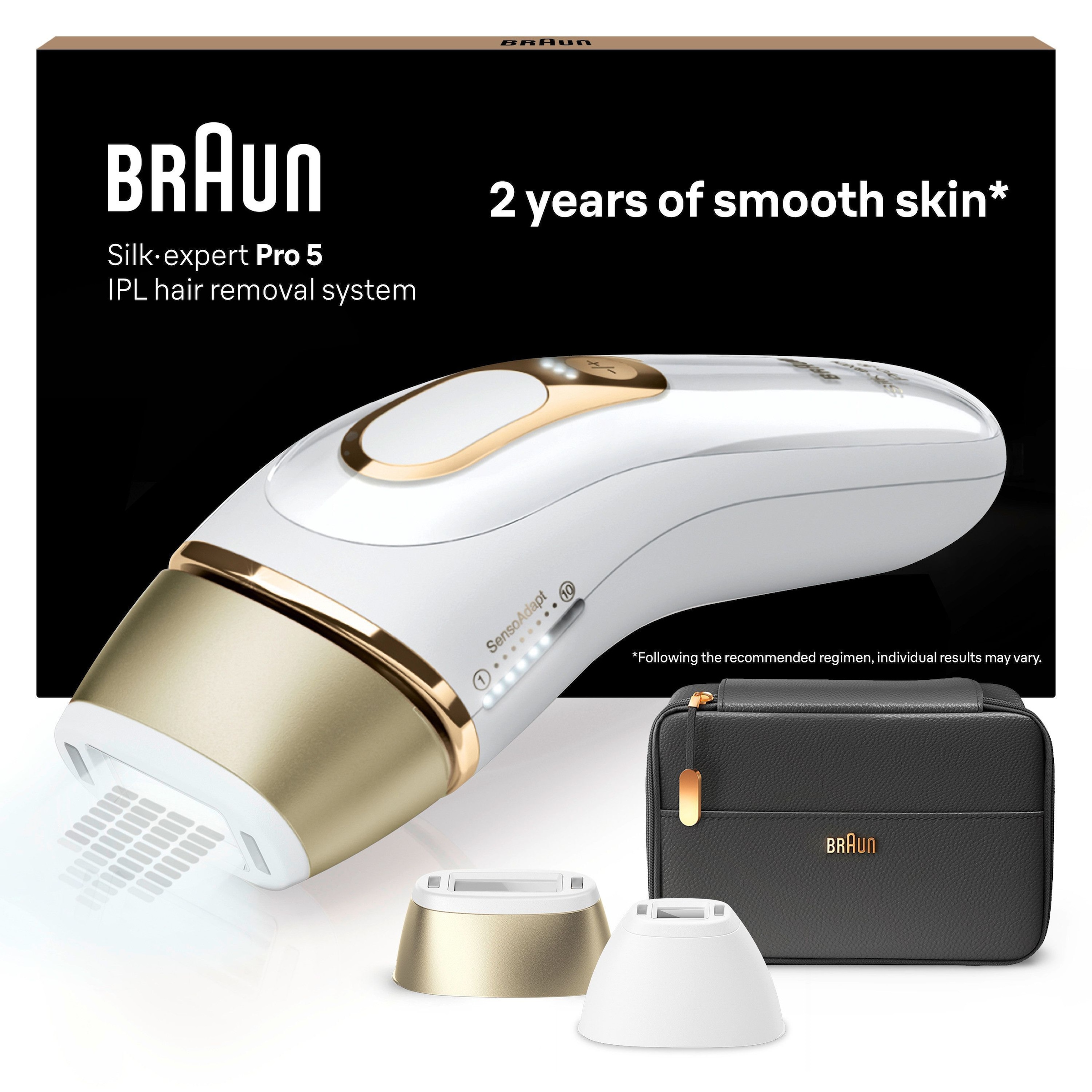 Braun IPL-Haarentferner »Silk·expert Pro 5 PL5140« pro Minute bis zu 125 Lichtimpulse 2 Aufsätze, mit Aufbewahrungstasche