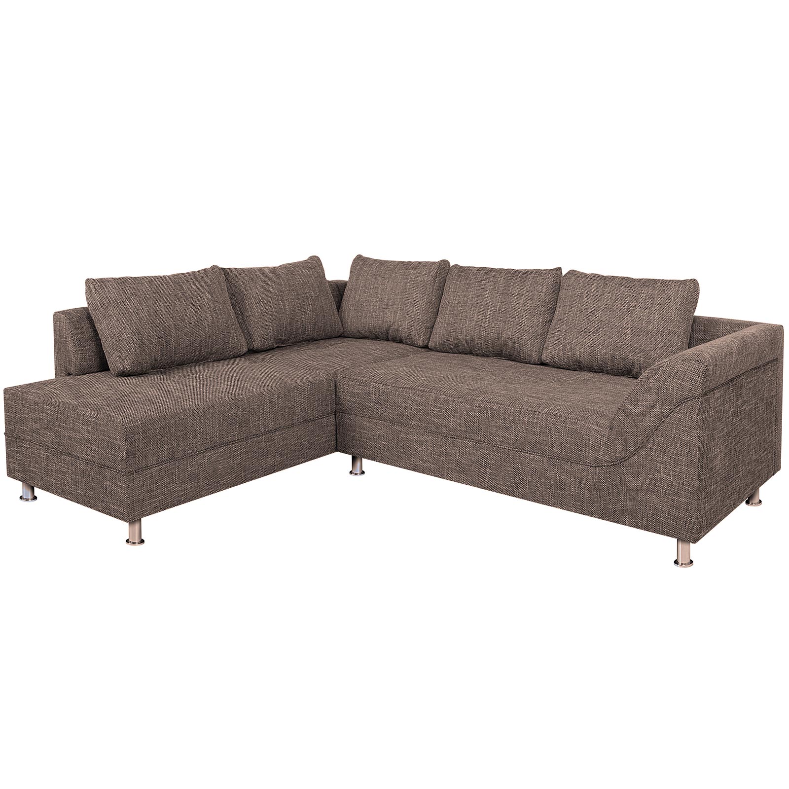 Ecksofa - cappuccino - Bonell-Federkern - Webstoff