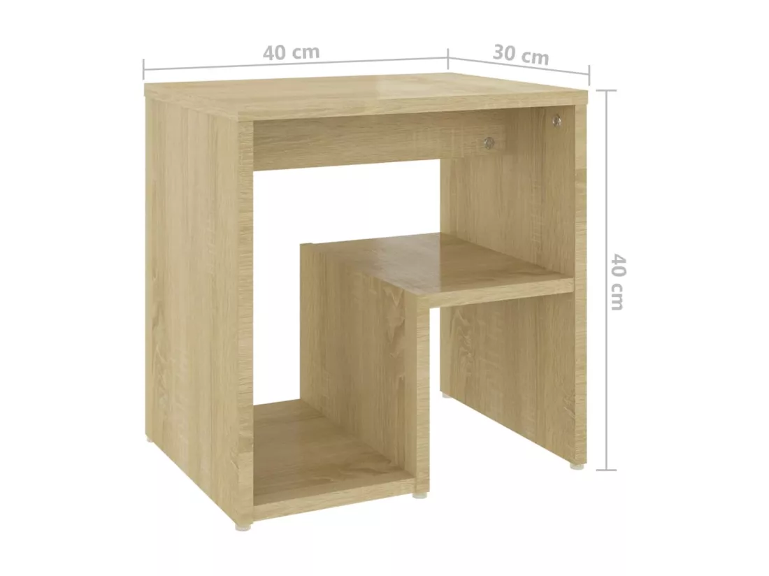 Table de chevet Chêne sonoma 40x30x40 cm Aggloméré