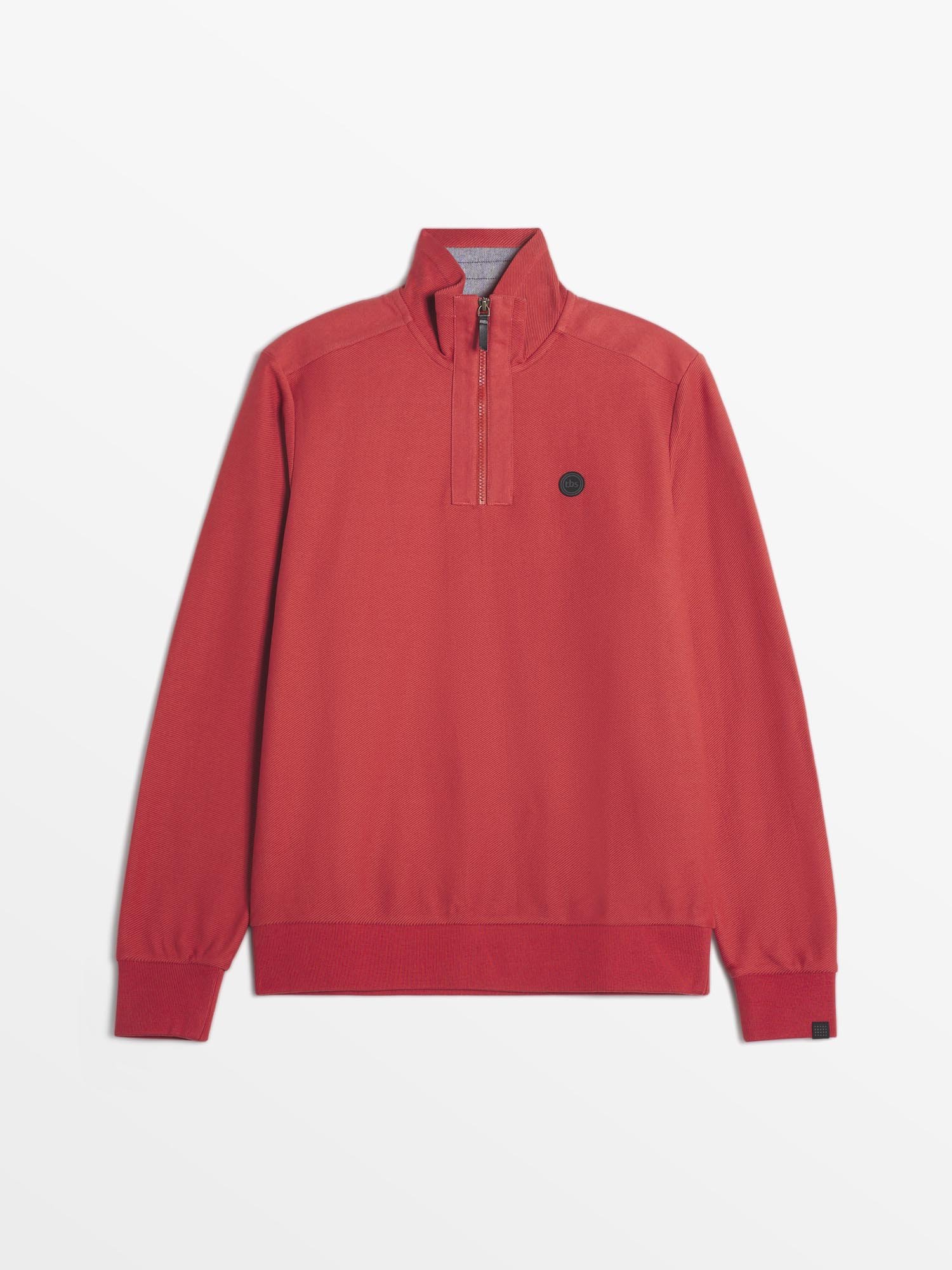 Pull Homme Col Camionneur Rouge