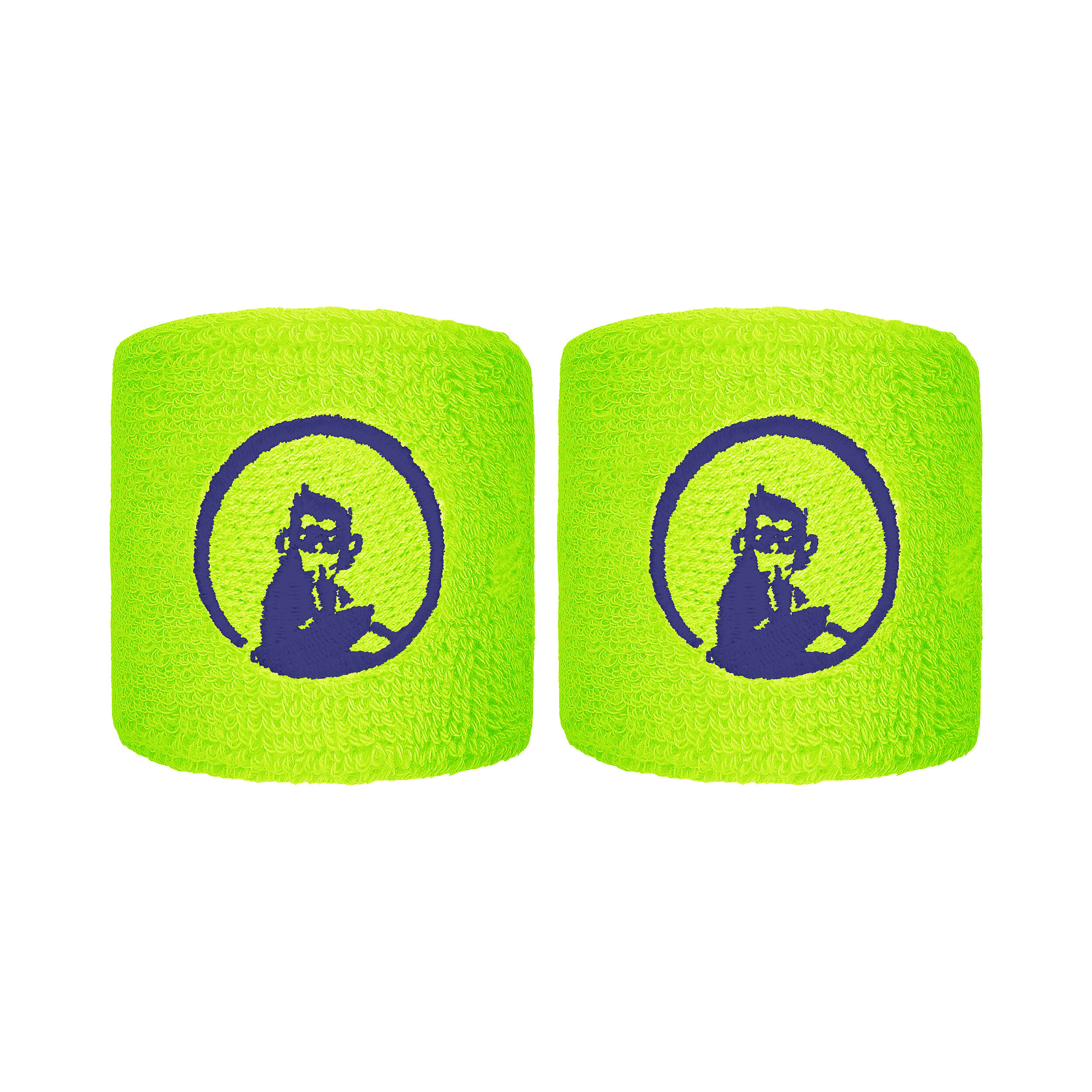 Quiet Please Short Poignet Pack De 2 Unités - Vert Fluo , Bleu Foncé