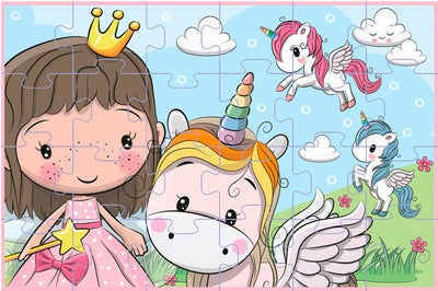 Barbo Toys Lillie & Ellie Koffert med Gulvpuslespill 24 Brikker