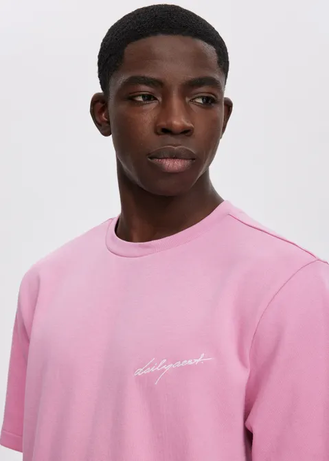 T-shirt met tekst print roze (ROS)