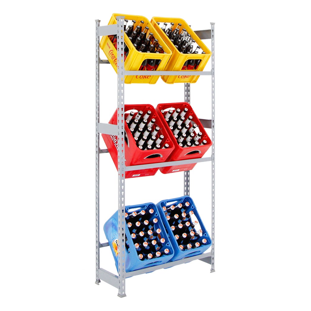 PROREGAL Drankkratplank, Big Camel, HxBxD 180 x 80 x 30 cm, Grijs