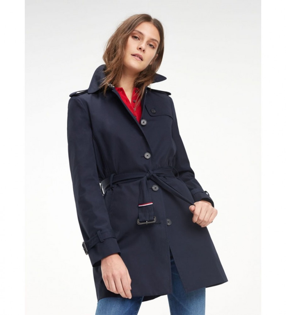 Casaco Tommy Hilfiger Heritage azul-marinho com abotoamento simples