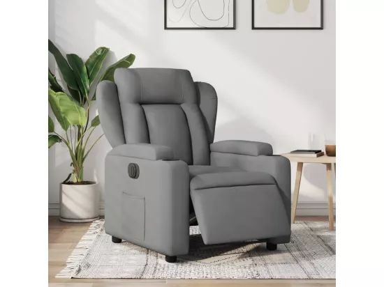 Fauteuil inclinable électrique Gris foncé Tissu