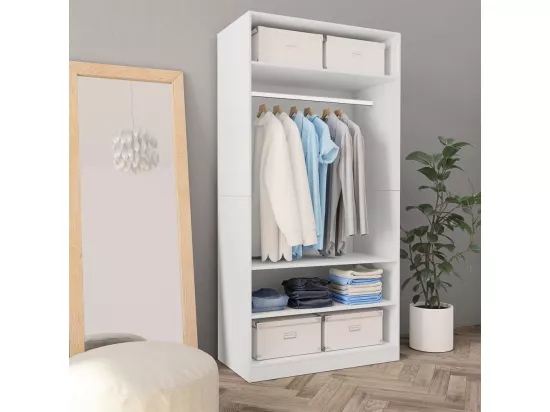 Garde-robe Blanc 100 x 50 x 200 cm Bois d'ingénierie