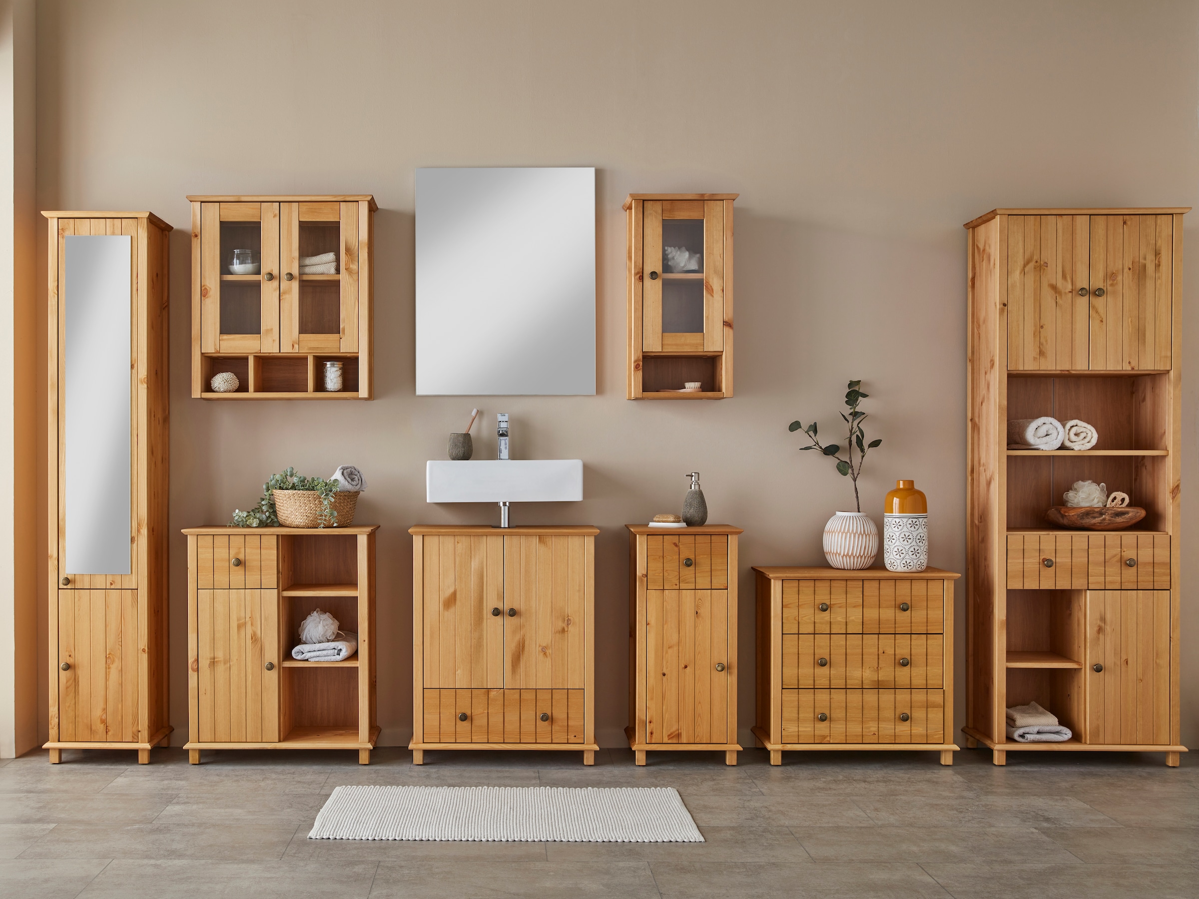 Home affaire Badkommode »Vili« Badezimmerschrank, Unterschrank, Breite 60 cm, aus Massivholz
