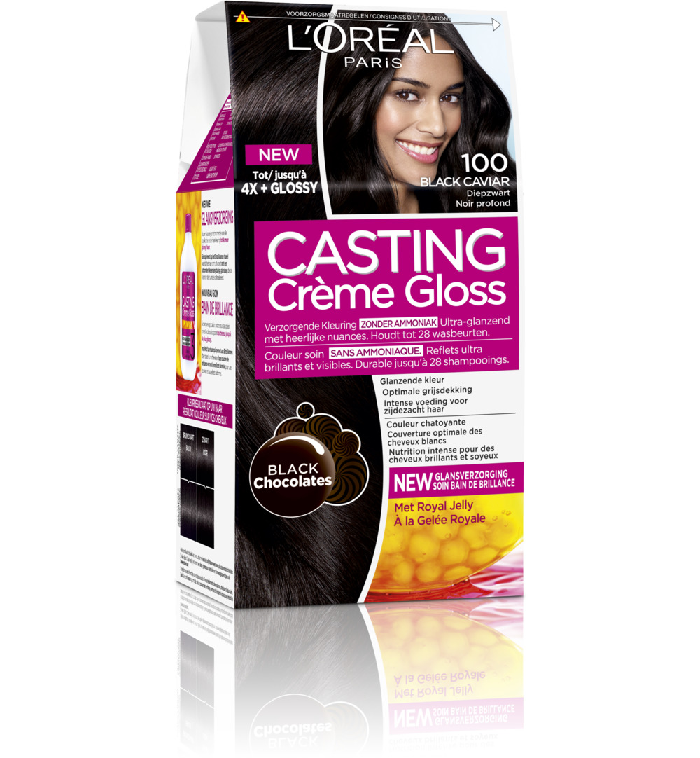 L’Oréal Casting creme gloss 100 black caviar (1 set)