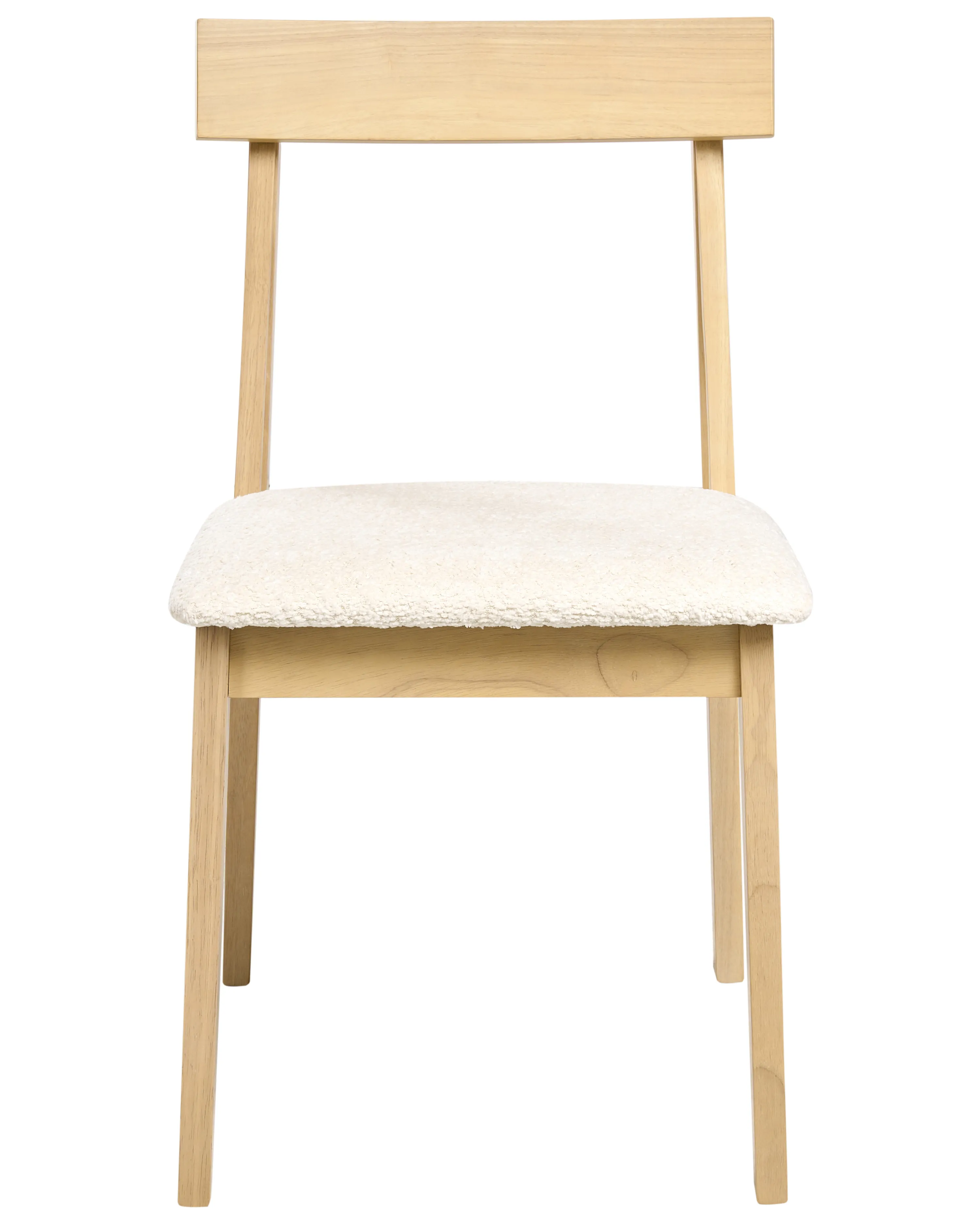 Set van 2 eetkamerstoelen ISLE Hout Lichtbruin/beige