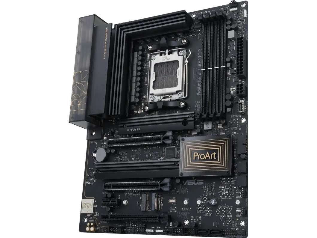 ASUS ProArt B650-CREATOR - Bundkort - ATX - Socket AM5 - AMD B650 Chipset - USB 3.2 Gen 1, USB 3.2 Gen 2, USB-C 3.2 Gen2, USB-C 3.2 Gen 2x2 - Gigabit LAN, 2.5 Gigabit LAN - onboard grafik (CPU påkrævet) - HD Audio (8-kanaler)