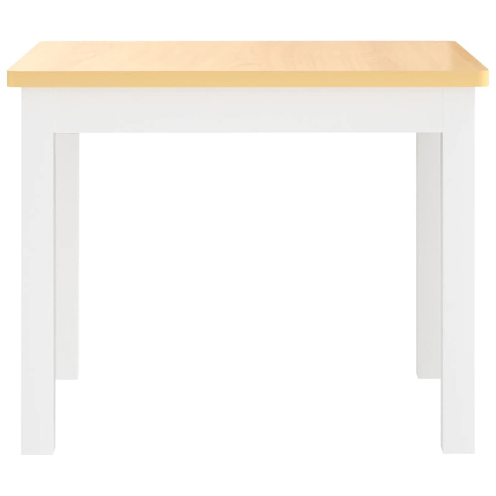 Ensemble de table et chaises pour enfants 3 pcs blanc et beige