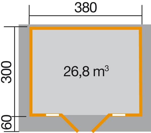 Weka Weekendhaus 137 Gr. 1, ca. B460/H265/T374