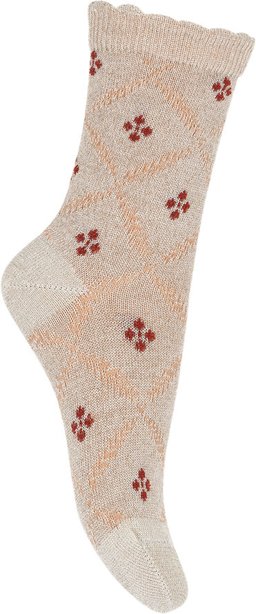 mpKids Freja glitter socks Cream