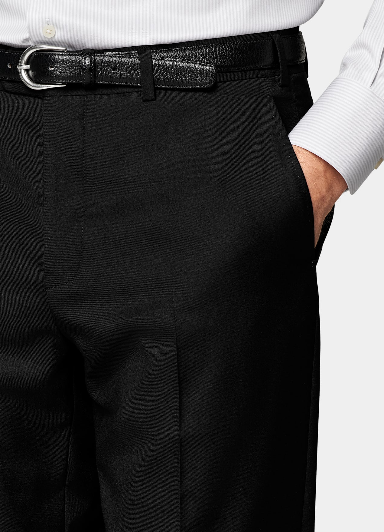 Pantalon de costume Slim Leg Straight noir