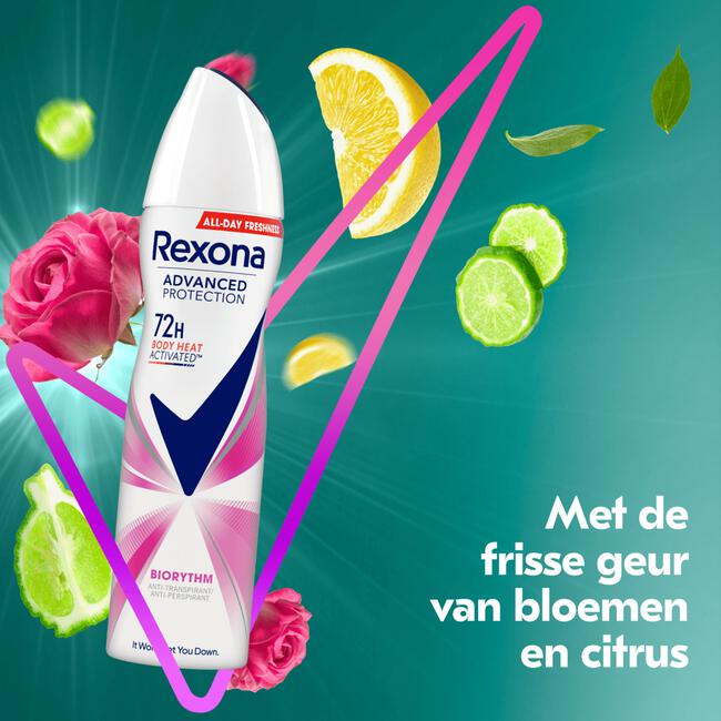 Rexona Women Advanced Protection Biorythm Deodorant Spray 150 ML