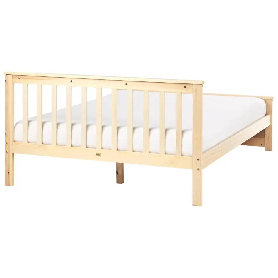 OLENDON - Tweepersoonsbed - Lichtbruin - 140 x 200 cm - Dennenhout