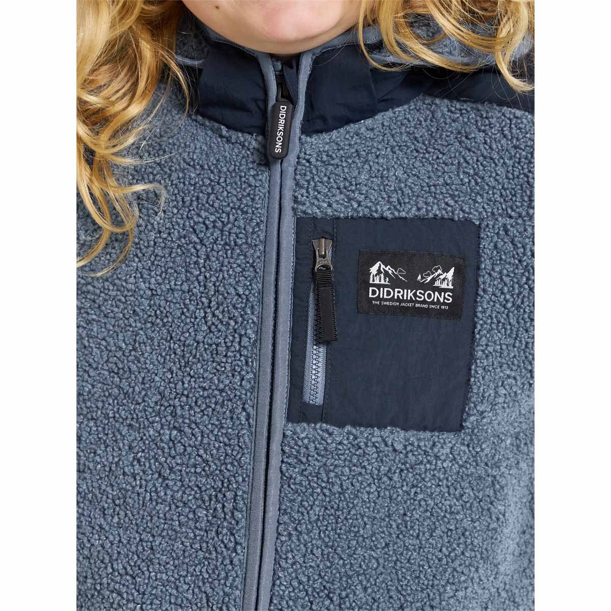 Didriksons Exa Full Zip Hood Fleecejakke Børn