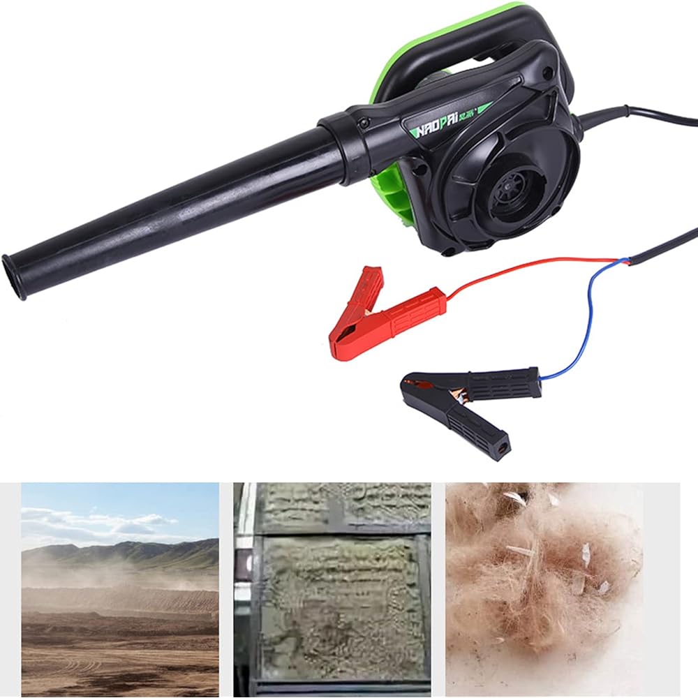 Souffleur à feuilles et aspirateur de jardin 2 en 1 - 3,8 cm - 1200 W - Puissance : 16 000 tr/min - Collecteurs de poussière multifonction : Jardin